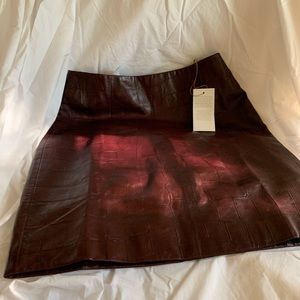 Vintage Genuine Leather Skirt